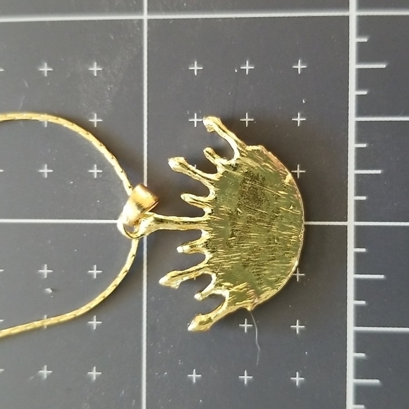 NEW Gold Colored Blue Eye 🧿 Pendant with Necklace Worn for 🍀 GOOD LUCK - Picture 6 of 6